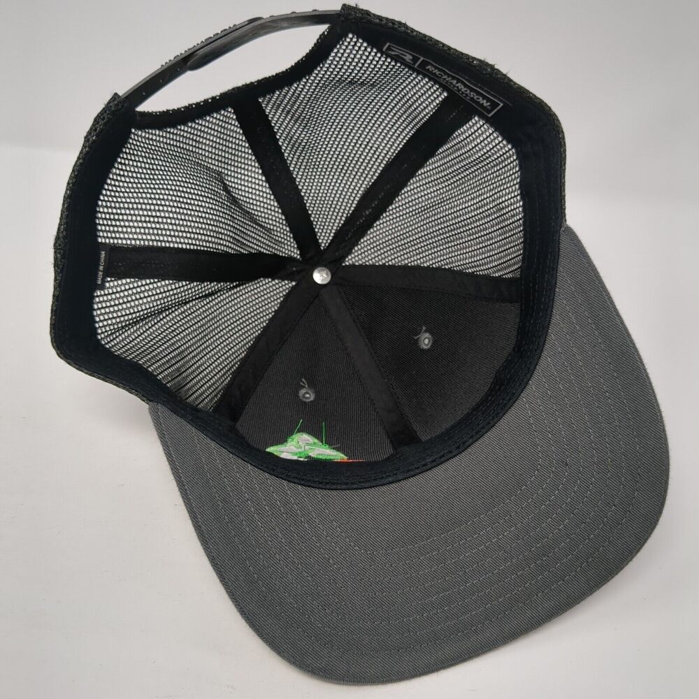 Richardson Snapback Mesh Back Trucker Hat Gray One Size R4l Logo View 6